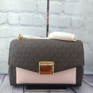 MICHAEL MICHAEL KORS Lita Medium Two-Tone Logo Crossbody Bag